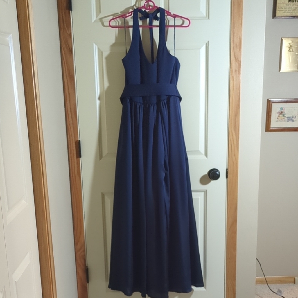 White by Vera Wang Blue Halter Sundress